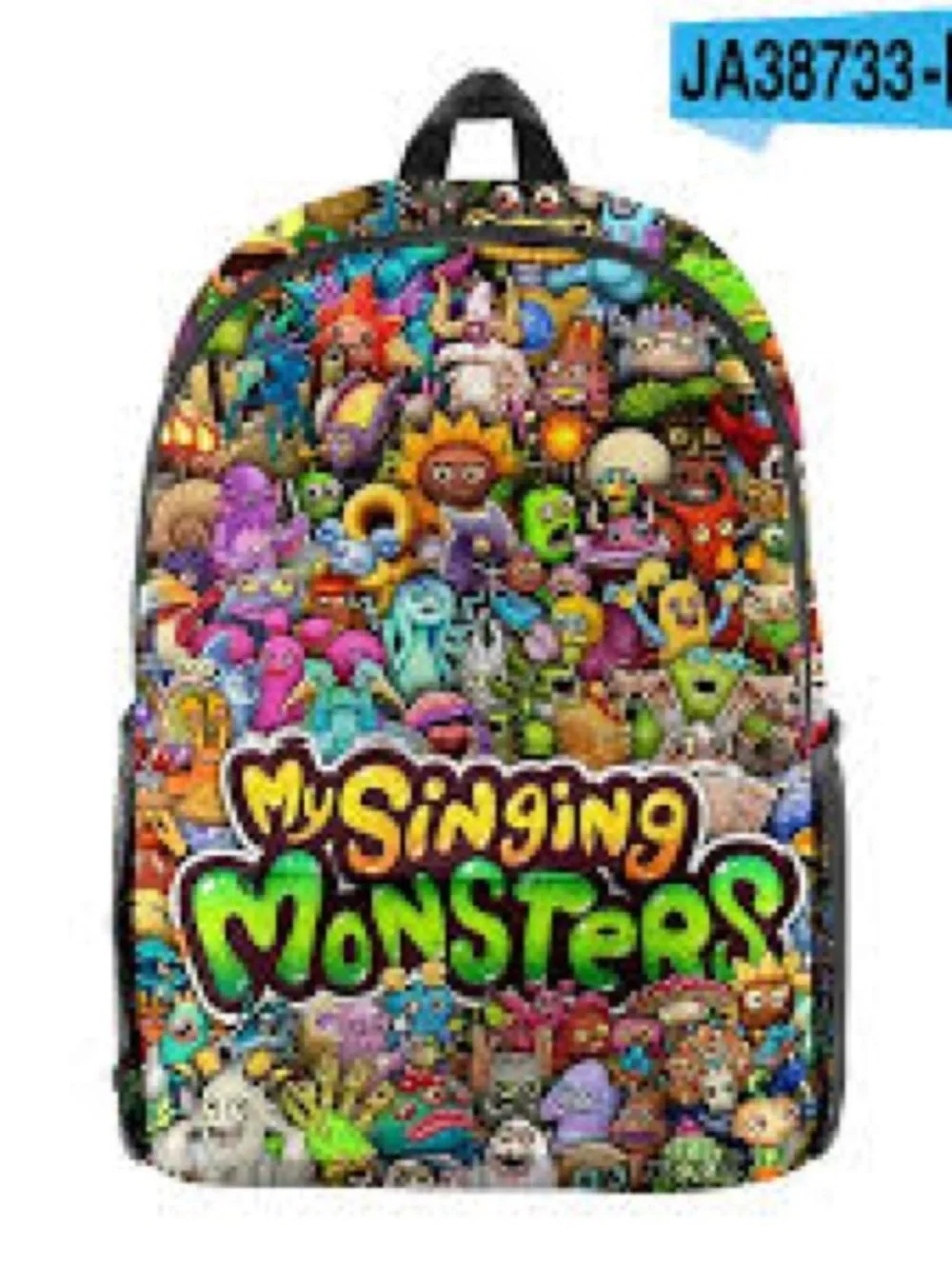 Kids Backpack - Multicolor Monster Print